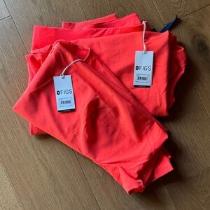 Figs NWT Scrub Set (Zamora HW Jogger 6XL, Casma Top 5XL) - Fiery Coral
